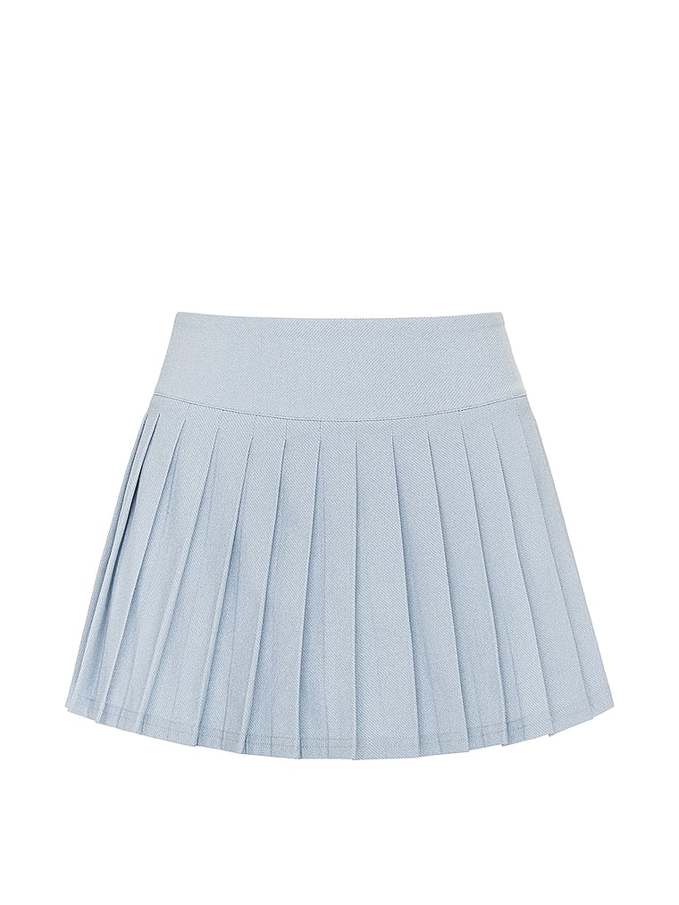 Victoria's Secret, Montce Tennis Skirt, Light Denim, offModelFront, 3 of 3