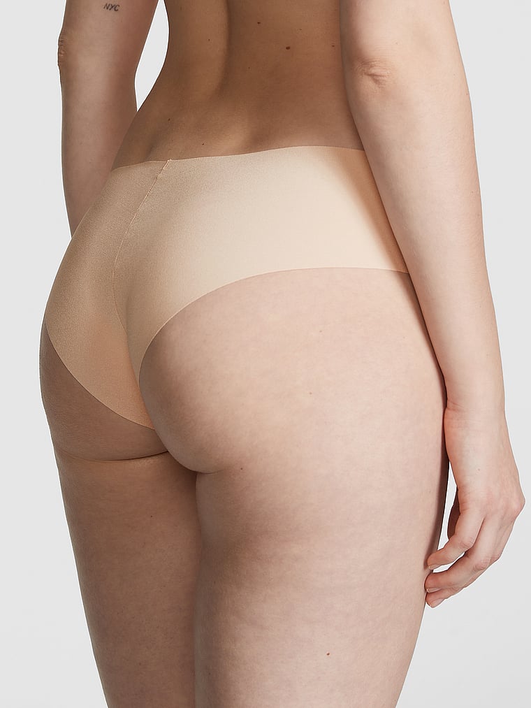 PINK No-Show Cheeky Panty, Marzipan, onModelBack, 2 of 3 Anabel is 5'8" and wears Small