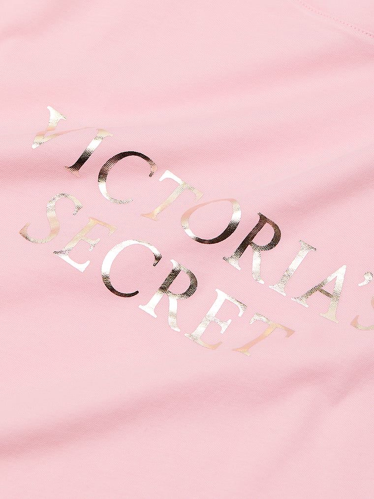 Victoria's Secret, Victoria's Secret Cotton Short Tee-Jama Set, Pretty Blossom Stripes, detail, 2 of 4