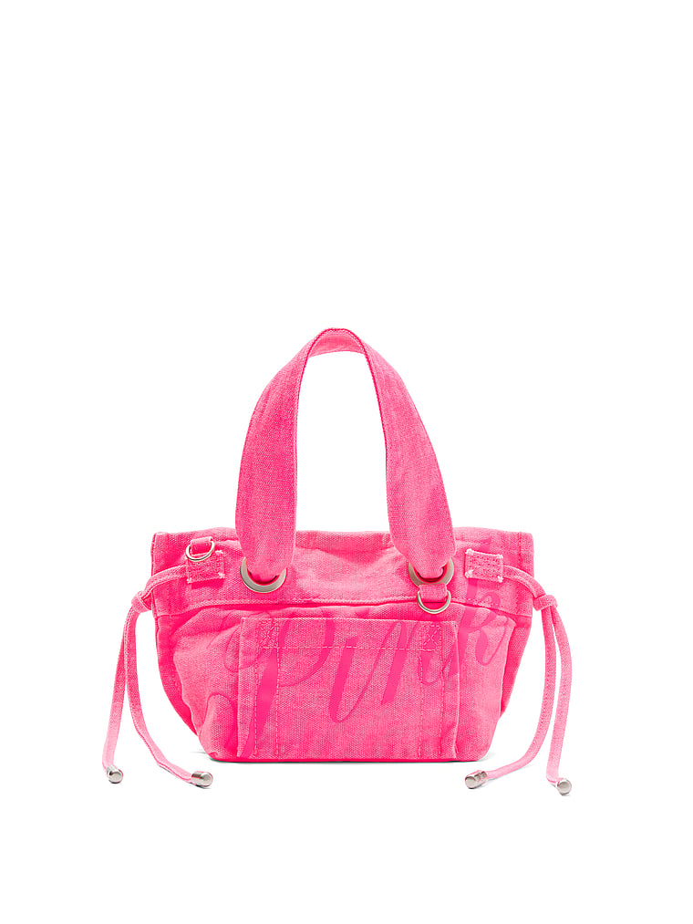 Pink Canvas Tote Bag - Thumbnail 3