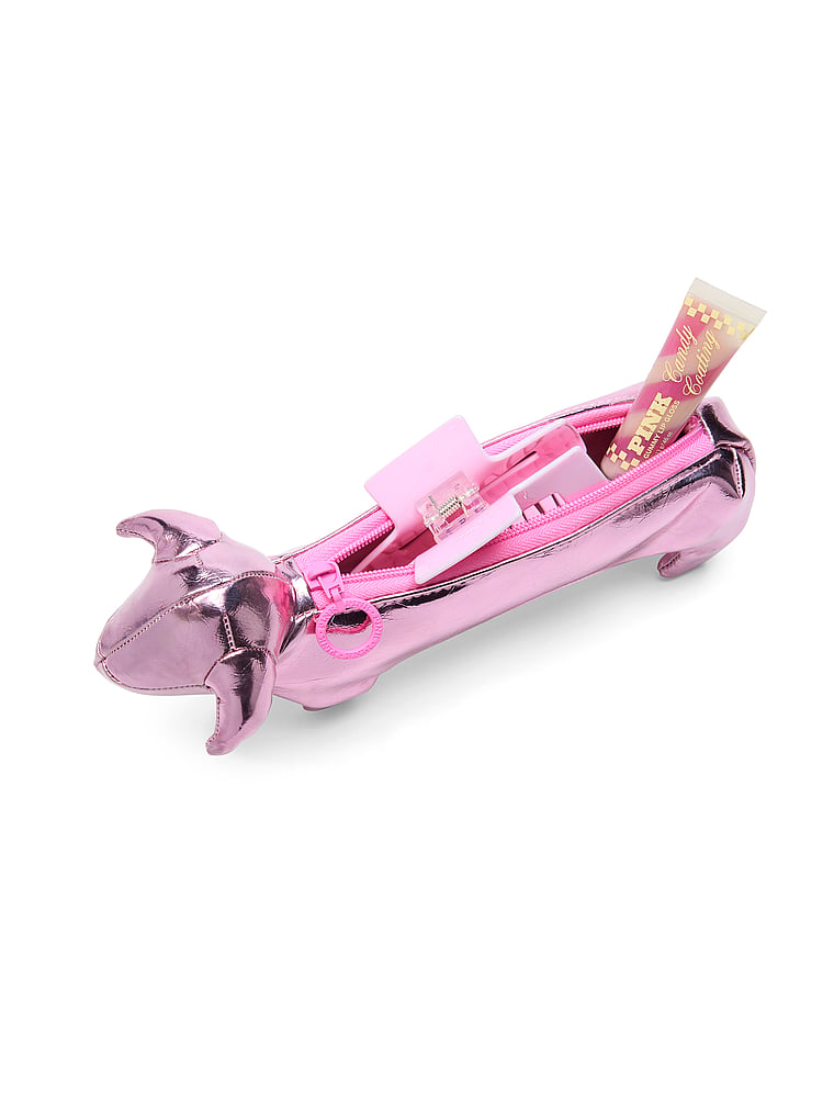 Pink Makeup Brush Bag