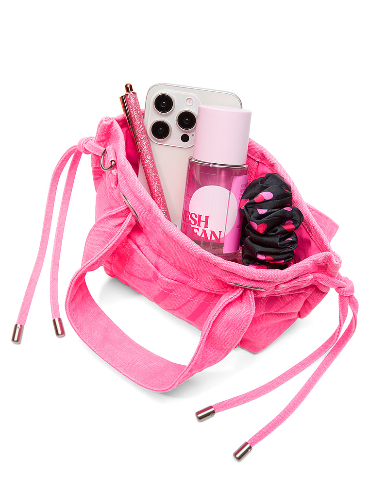 Pink Canvas Tote Bag