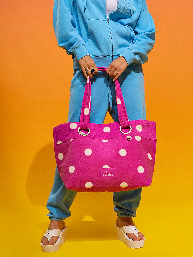 Pink Bolso de felpa rizada