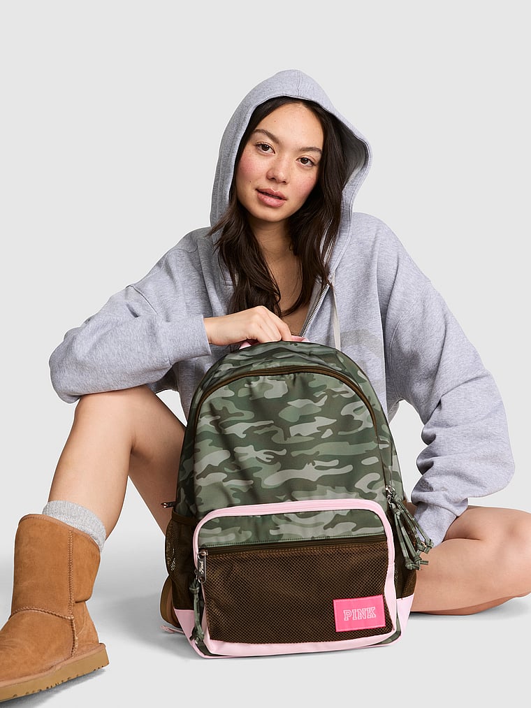 Pink Canvas Backpack
