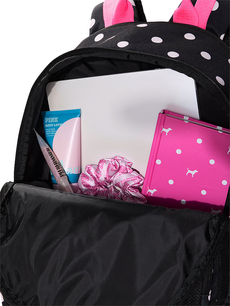 Pink Canvas Backpack - Thumbnail 4