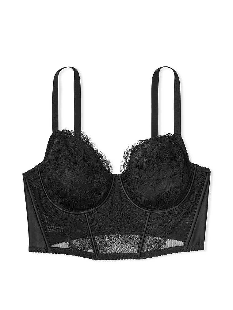 Victoria's Secret, Very Sexy The Fabulous by Victoria’s Secret Full Cup Lace Corset Top, offModelFront, 3 of 3