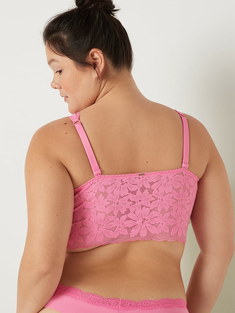 Bralette encaje online rosa