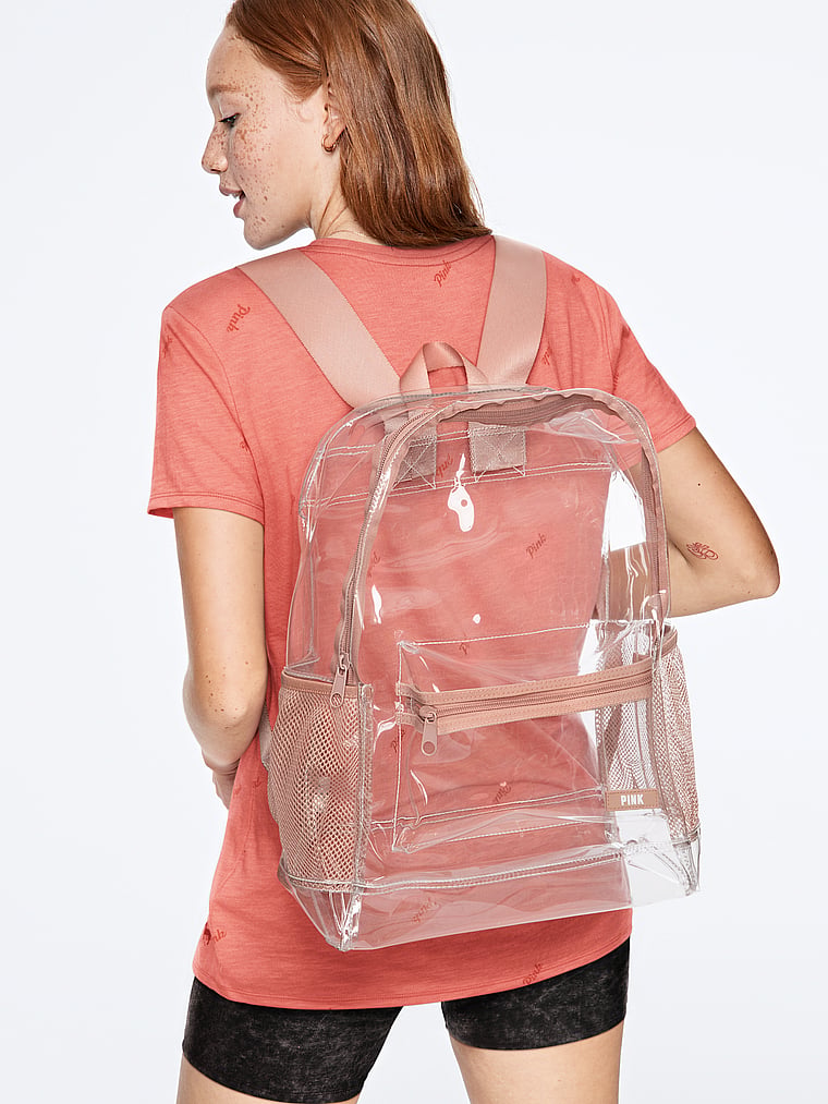 Mochila con diseño transparente – PINK – rosa