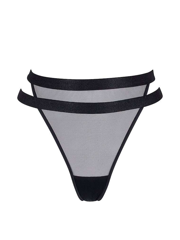 Victoria's Secret, BLUEBELLA Aspen High-Waist Thong Panty, offModelFront, 3 of 3