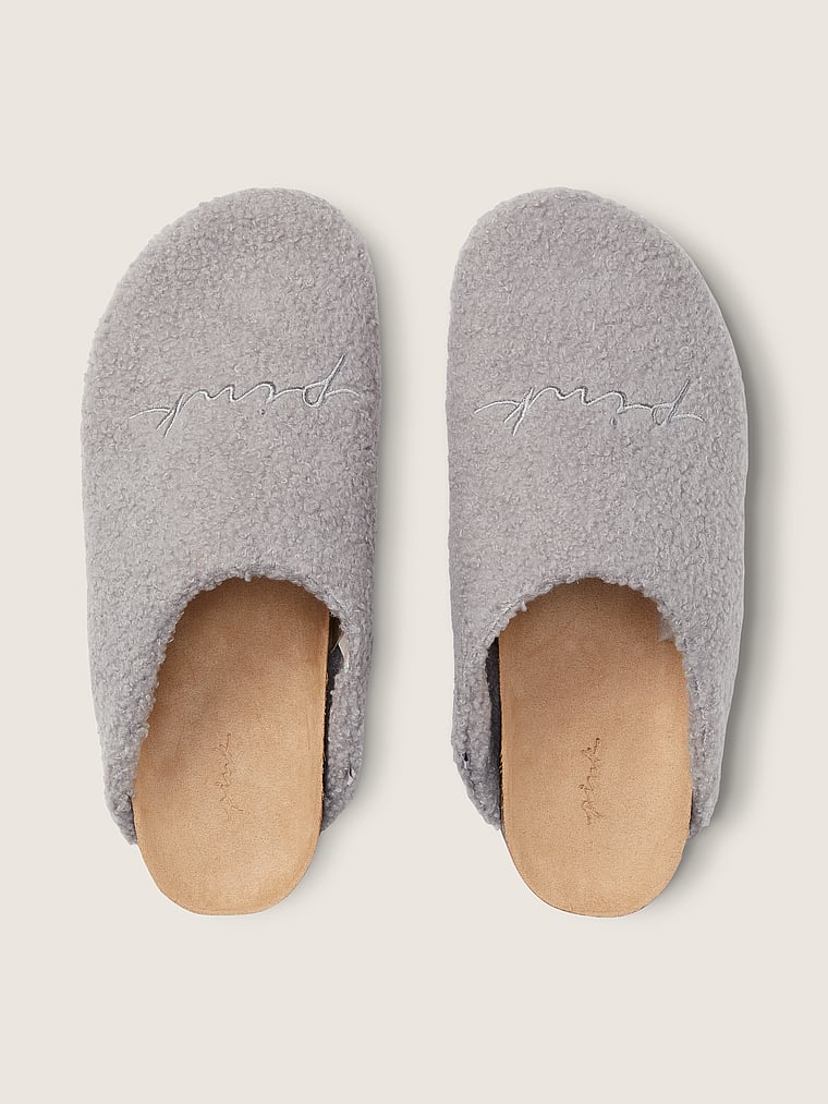 Zuecos de tela de sherpa – PINK – rosa