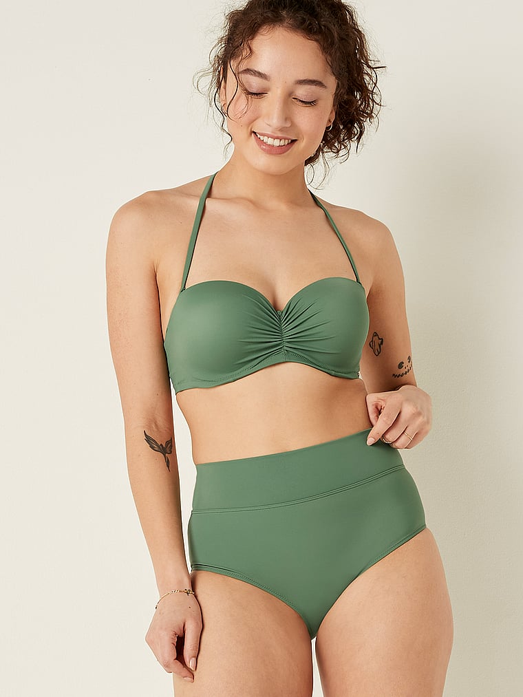 Parte inferior de traje de baño estilo minishort de cintura alta -  Victoria's Secret