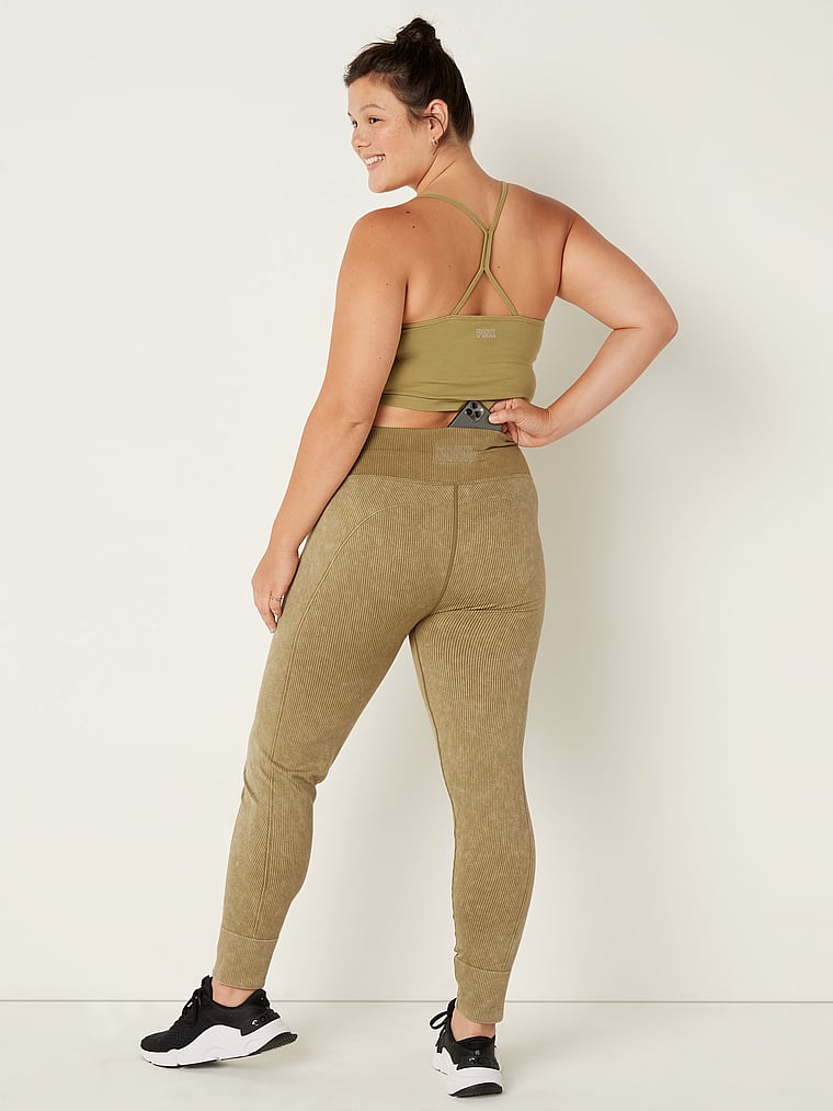 Pantalones largos para correr de cintura alta sin costuras Campus – PINK –  rosa