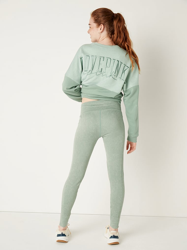 Pantalones largos para correr de cintura alta sin costuras Campus - PINK