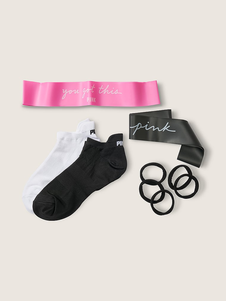100% Auténtico-Reino Unido Vendedor Victoria's Secret Pink bajo show 2-Pack Calcetines