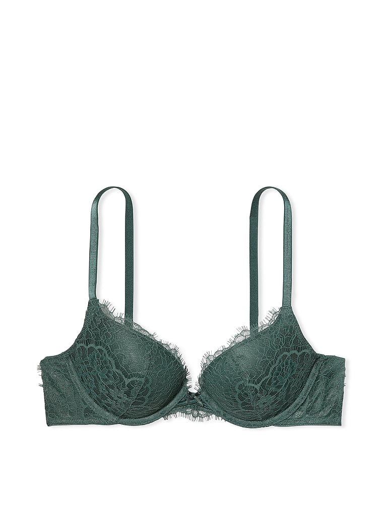 Bombshell Add-2-Cups Chain Shine Strap Lace Push-Up Bra, 45% OFF