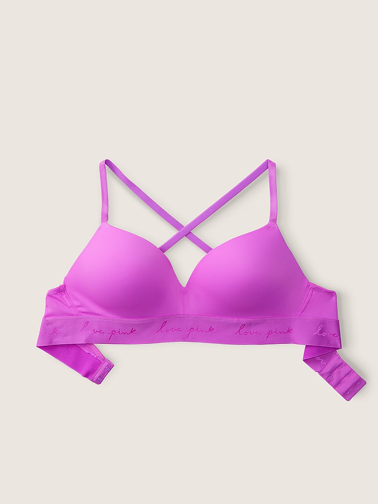 PINK Wear Everywhere Wear Everywhere Wireless Push-Up Bra, House Party, offModelBack, 5 of 5