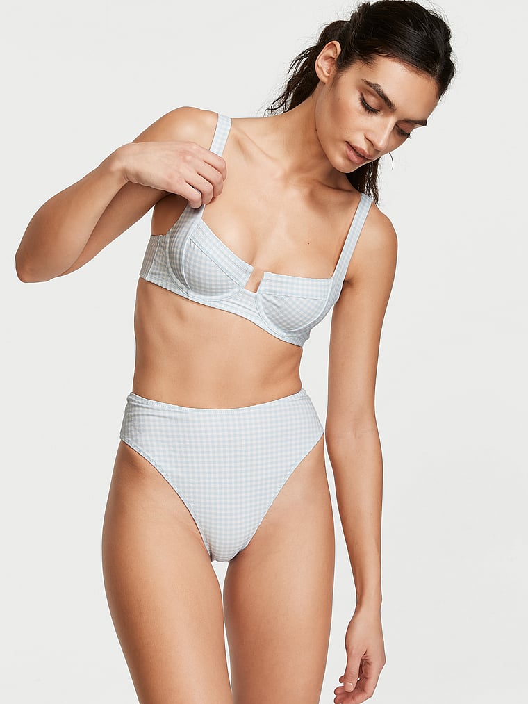 Prenda superior de traje de baño con cobertura completa a cuadros - Victoria's  Secret