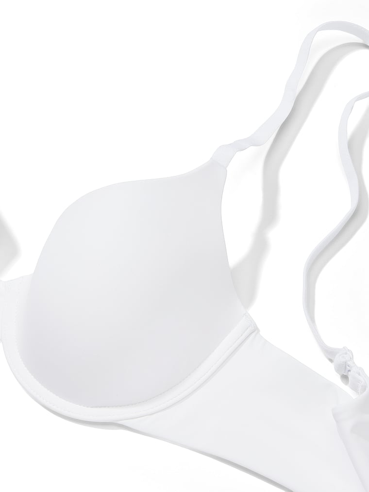 Victoria's Secret, The T-shirt Lightly Lined Demi Bra, White, detail, 4 of 4