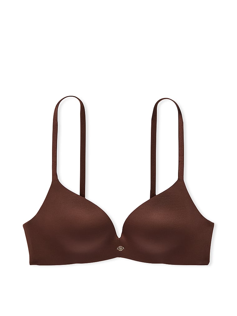 Victoria's Secret, Very Sexy So Obsessed Smooth Wireless Push-Up Bra, Ganache, offModelFront, 3 of 4