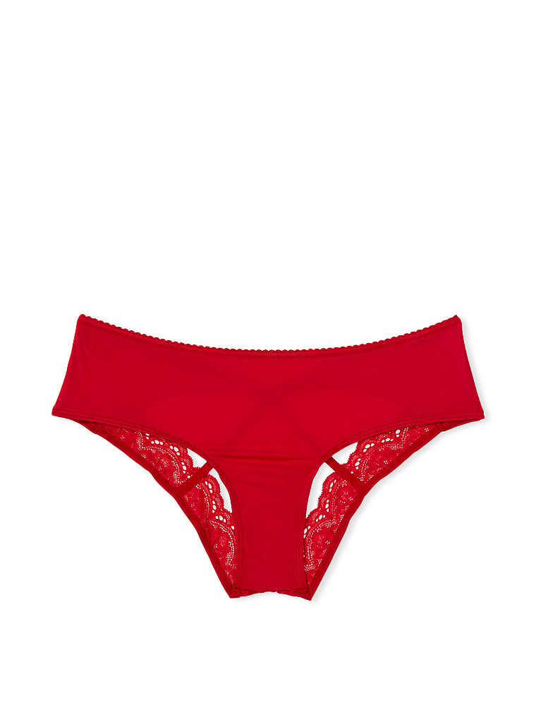Victoria's Secret, Very Sexy Cutout Open Back Cheeky Panty, Lipstick, offModelFront, 3 of 5