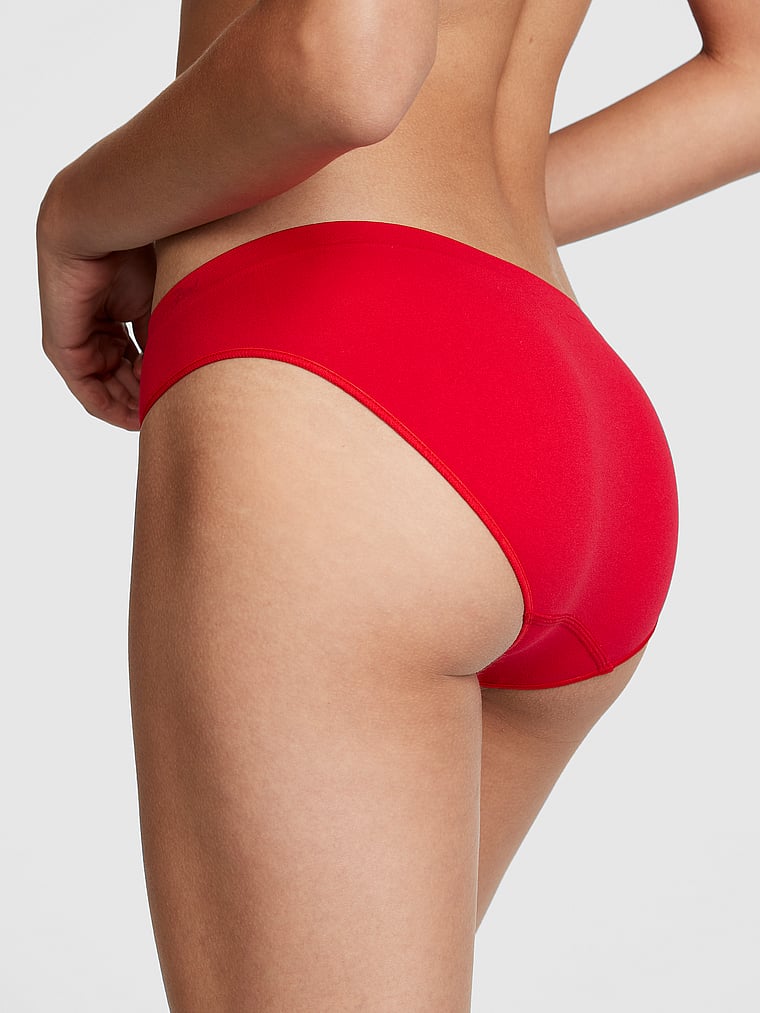 PINK Seamless Bikini Panty, Red Pepper, onModelBack, 2 of 4 Yoly  is 5'8" and wears Small