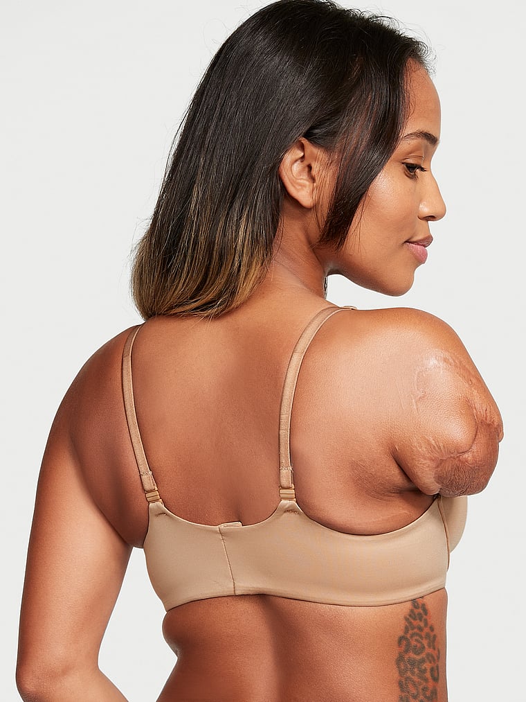 Victoria's Secret, Body by Victoria VS Adaptive Lightly Lined Front-Close Full Coverage Bra, Praline, onModelBack, 2 of 5 Model is 5'1" and wears 34B or Small