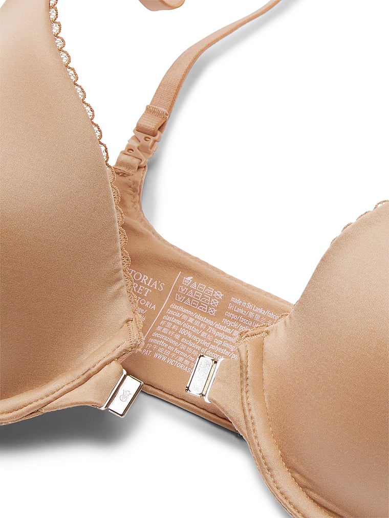Victoria's Secret, Body by Victoria VS Adaptive Lightly Lined Front-Close Full Coverage Bra, Praline, detail, 5 of 5