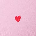 Pink Bubble Heart Script Print