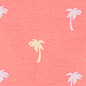 Crazy for Coral Palm Print